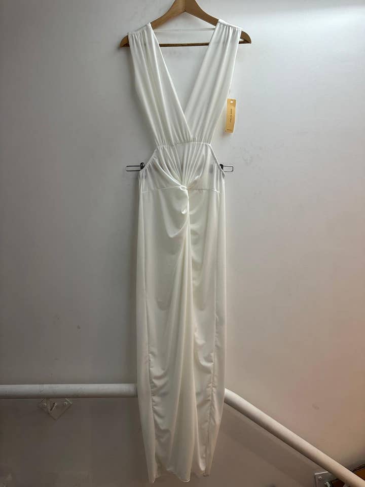 LORIANE - Wholesale Dress - Women's - 5997 Plain long dress with open back one size14