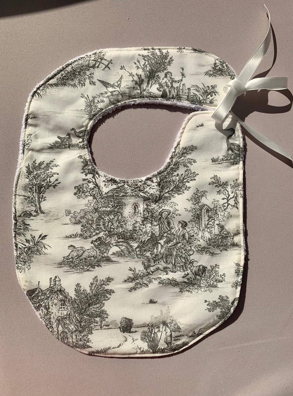 Bazar Atelier Sablon - Venta al por mayor Babero - Bebés - Babero de nacimiento - Jouy de Fruits Gris0