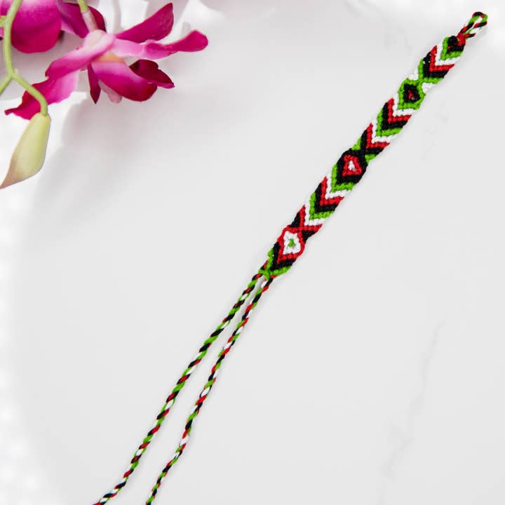 Lucia's Imports - Wholesale Woven/braided bracelet - Palestine Cotton Friendship Bracelets