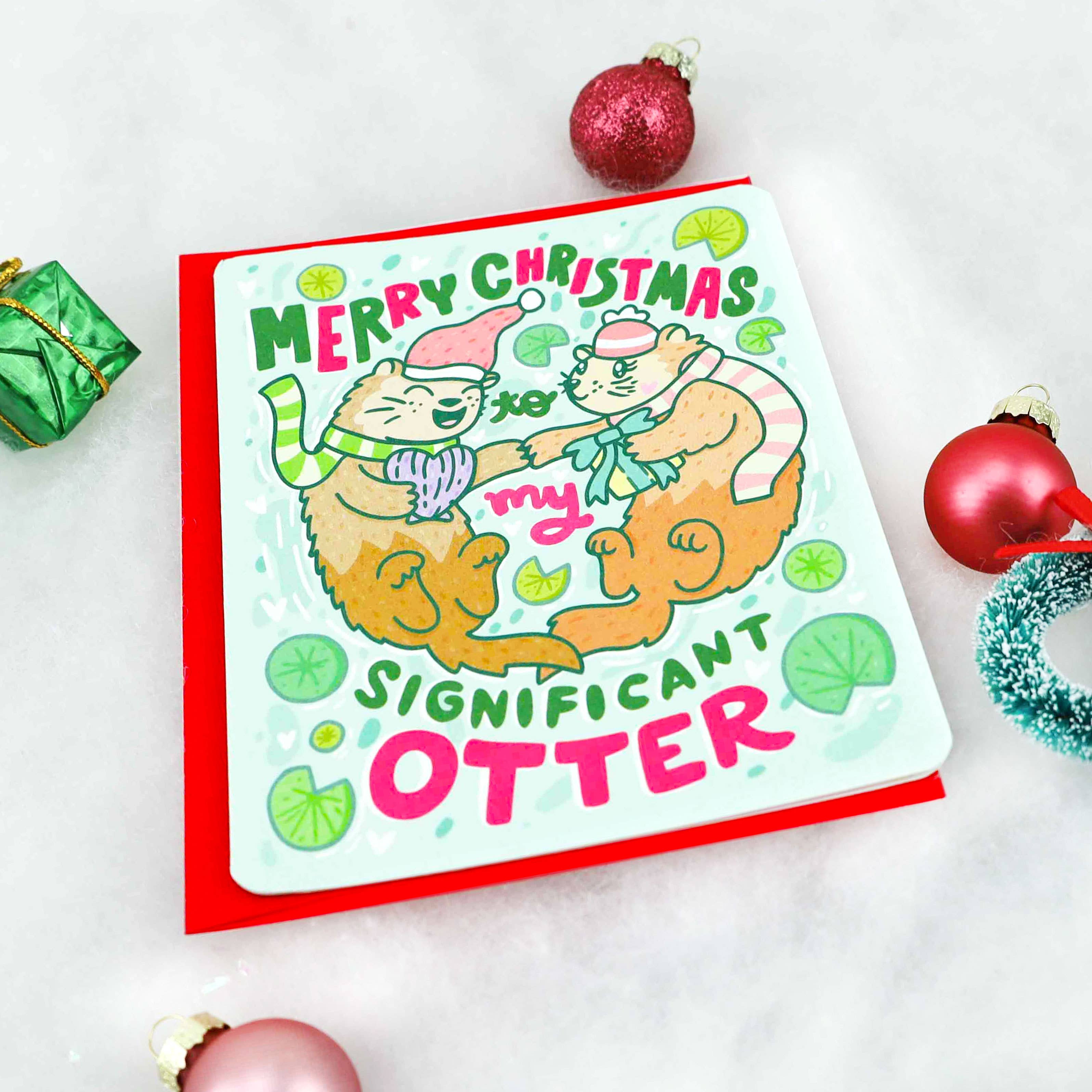 Turtle's Soup - Wholesale Christmas Card - Merry Christmas To My Significant Otter Holiday Card1