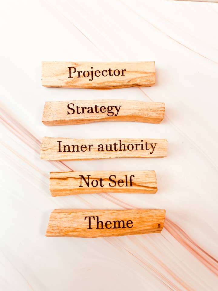 Palo Santo med tekst: Human Design Reflektor basissæt for engroshandel hos Adem & Lach