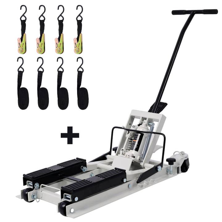 39F Inc. - Wholesale Bike Rack - 1500 LBS Hydraulic Motorcycle Lift Jack - Gray, 4 Wheels0