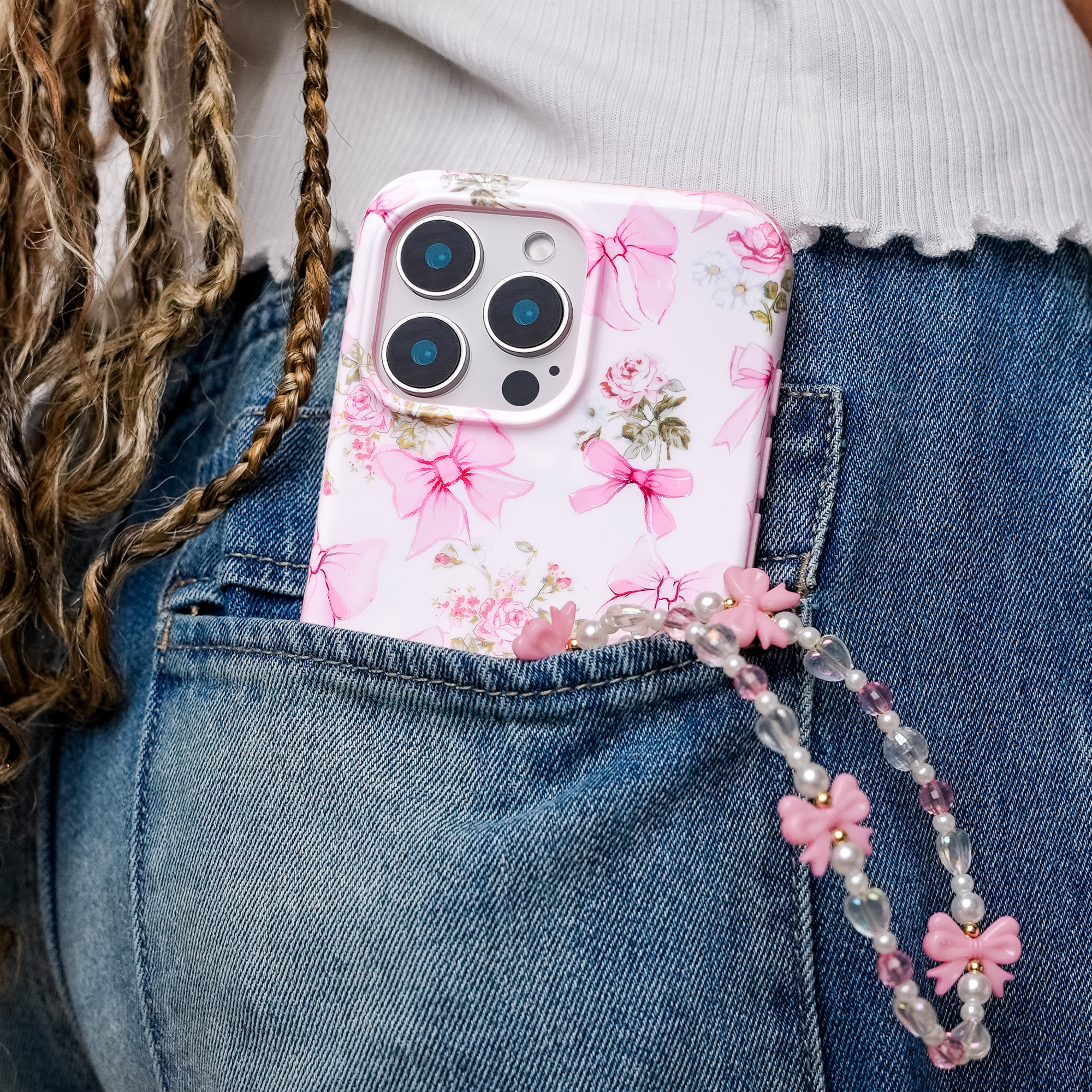 VELVET CAVIAR - Wholesale Phonecase Strap - Phone Charm Wristlet - Pink Bow4