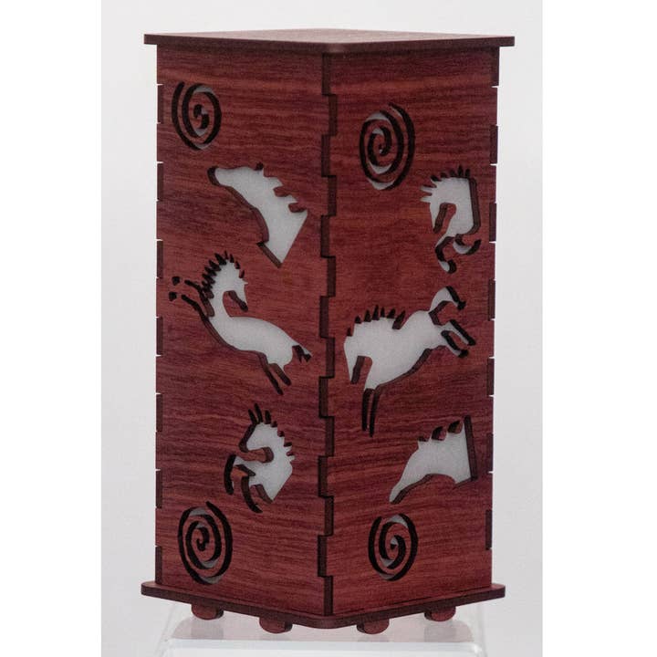 Spirit Horse Luminary - Wood for wholesale by Dee Janssen GlassWorks