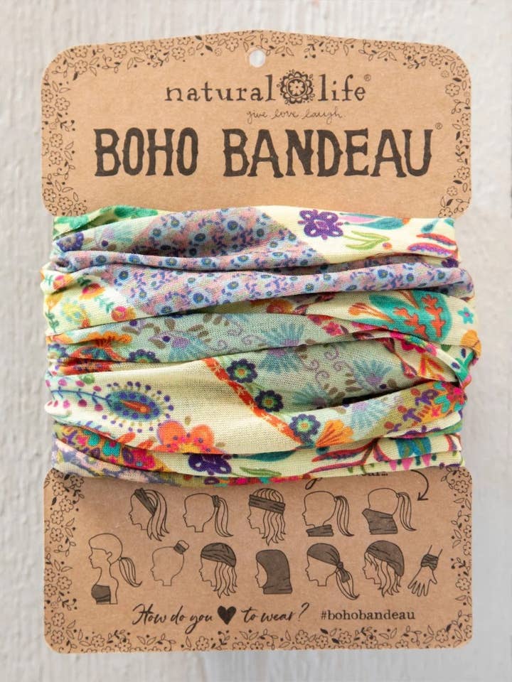 Boho Bandeau Mandala Patchwork Cream for wholesale by Care & Share Giftware