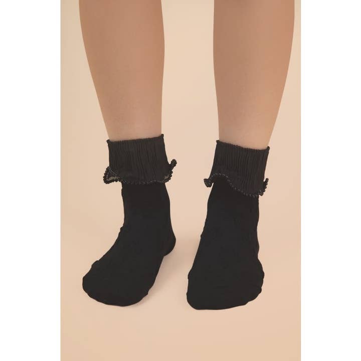 Chaussettes à bordure en dentelle avec perles pour la vente par IVE