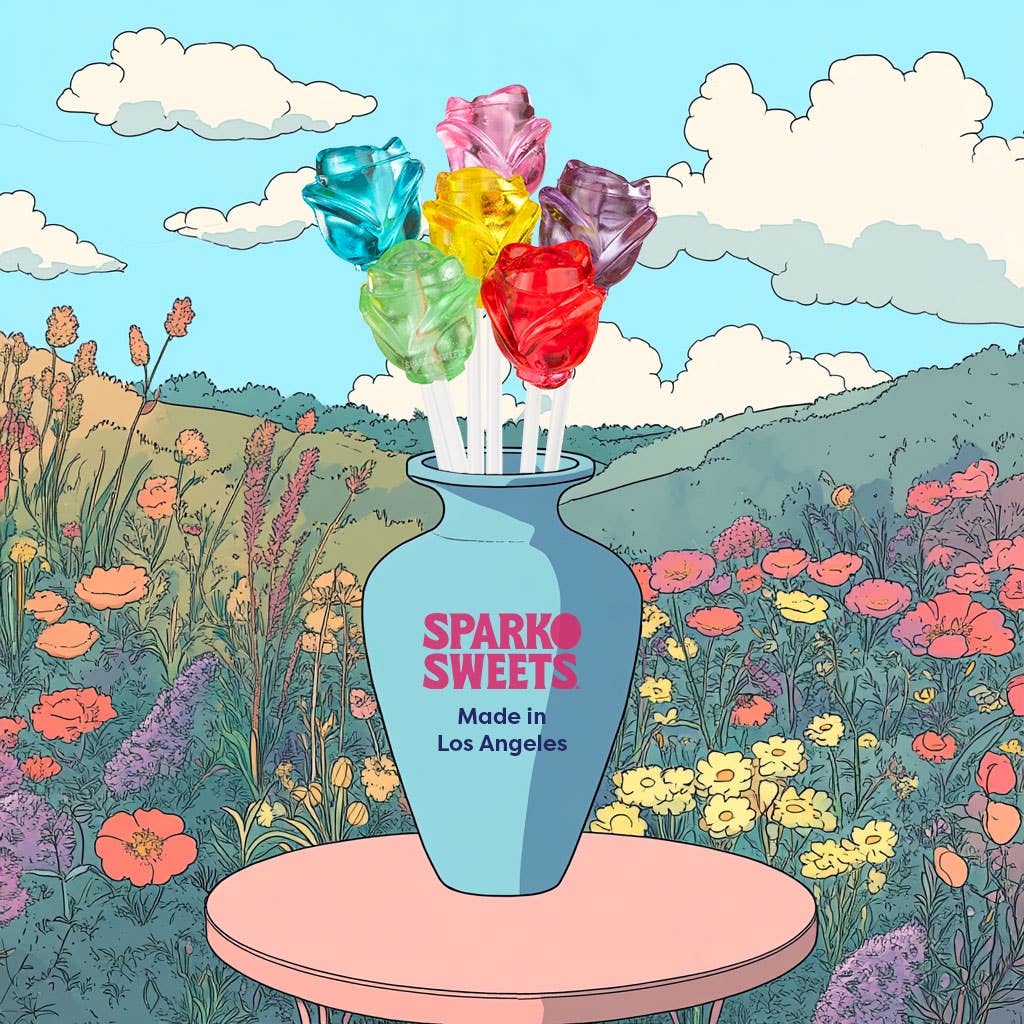 Sparko Sweets - Wholesale Lollipop - Twinkle Pops 3D Roses Long-Stem Lollipops1