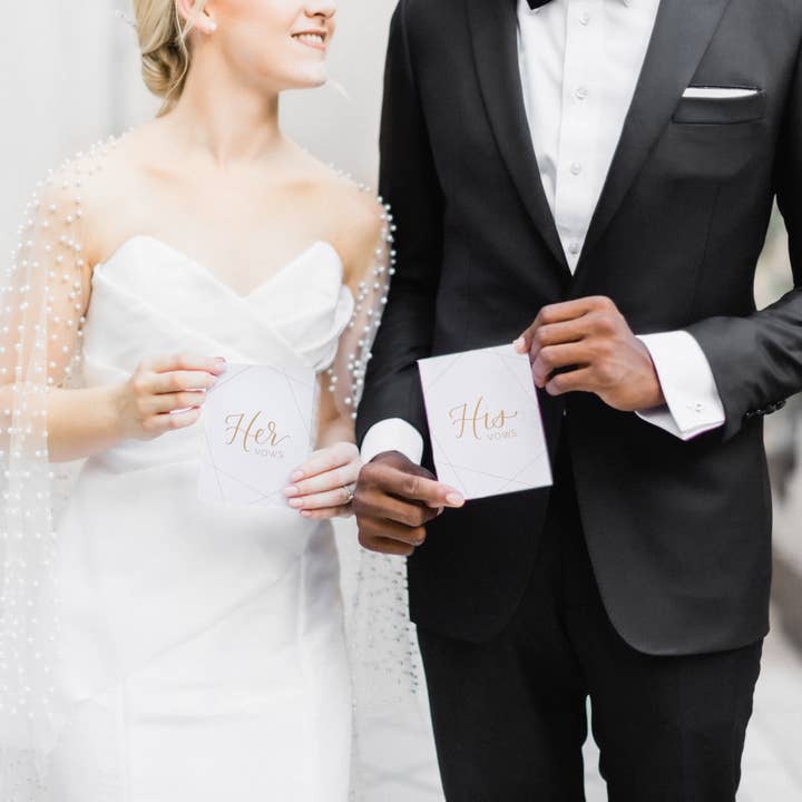 Modern Minimal Wedding Vow Book Set for wholesale by bloom daily planners