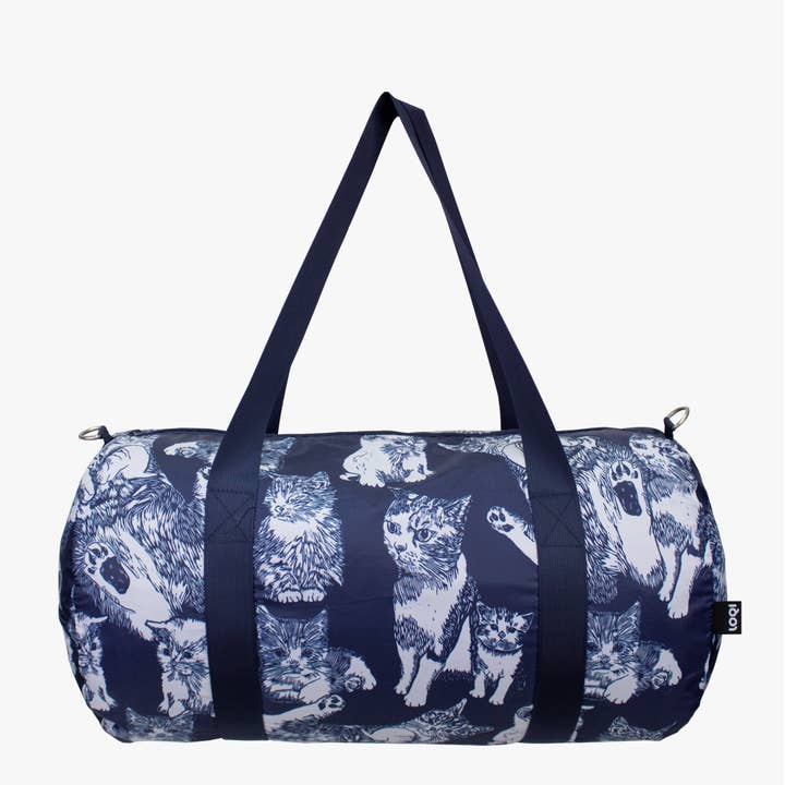 RED POPPY BEE Cats Recycled Weekender for wholesale by LOQI LLC