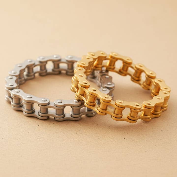 Bracciale in acciaio titanio geometrico per la vendita all'ingrosso da parte di elasisters