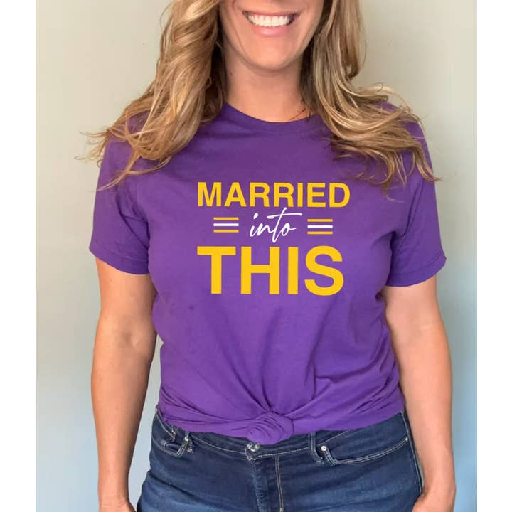 Married Into This - Vikings Shirt for wholesale by Small Town Clothing Company