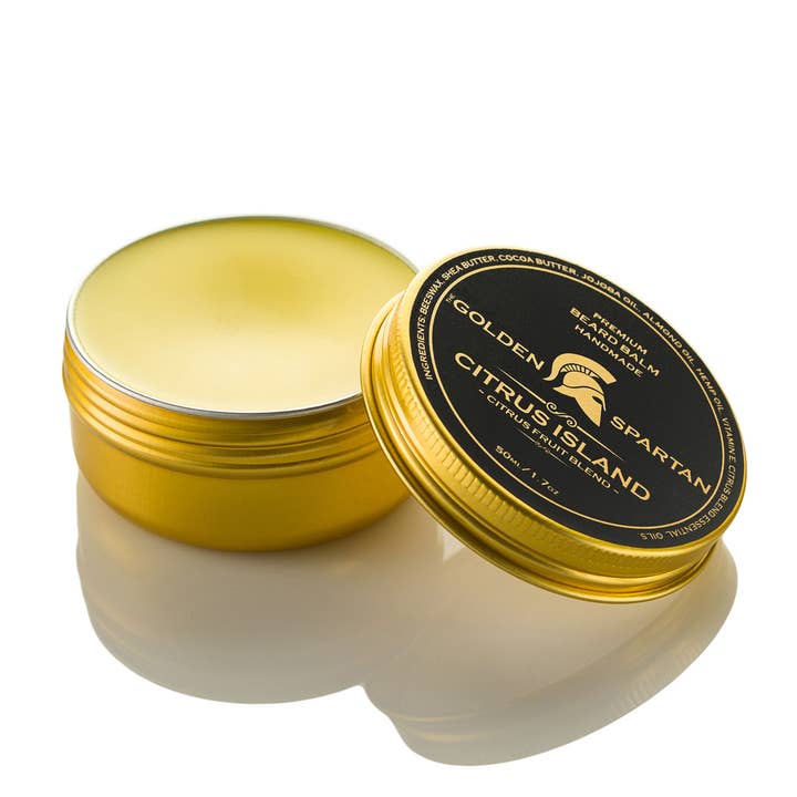 Bálsamo para barba premium CITRUS ISLAND por atacado de The Golden Spartan