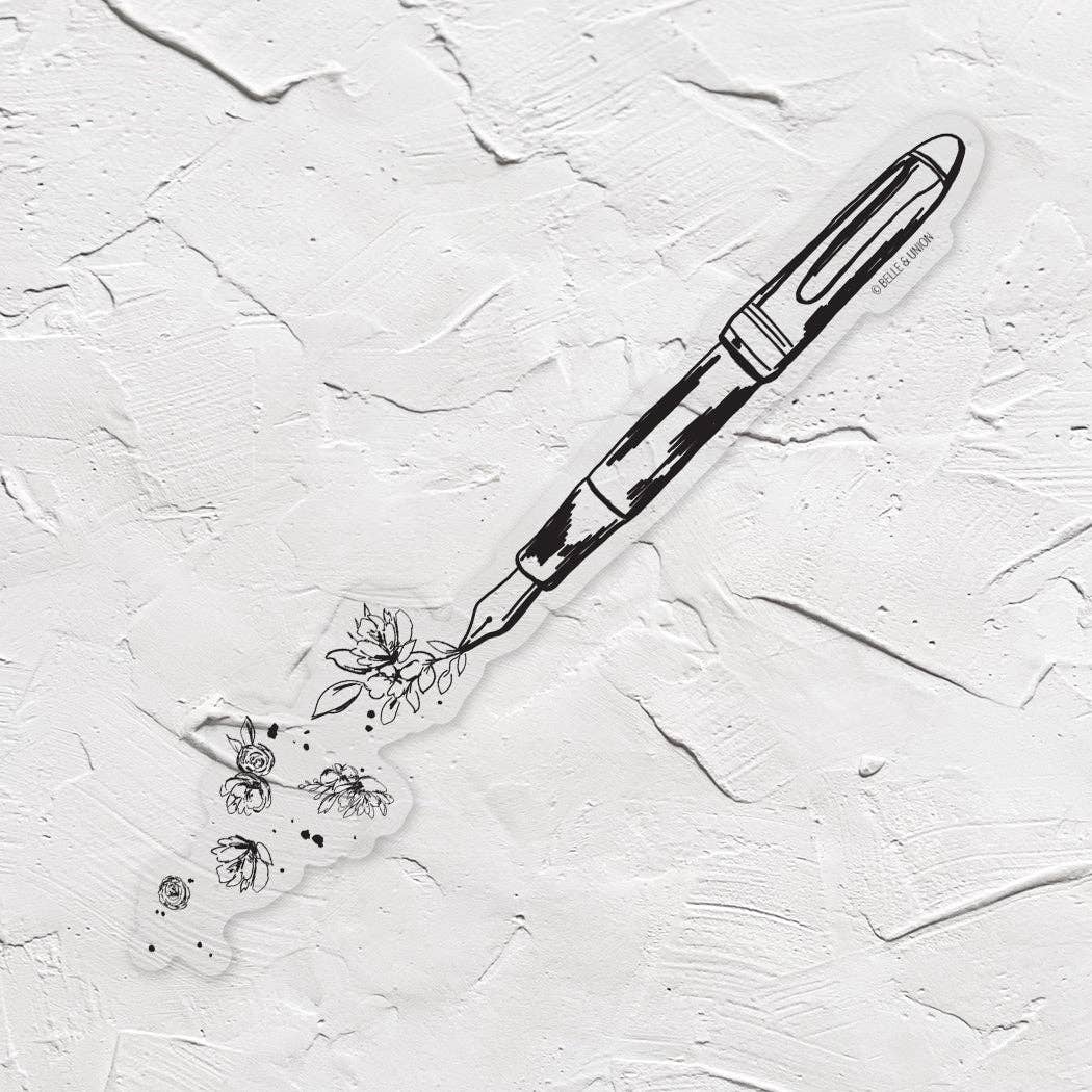 Belle & Union - Wholesale Sticker - Flourish Fountain Pen Sticker0