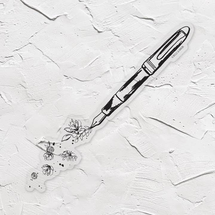 Flourish Fountain Pen klistermærke for engroshandel hos Belle & Union