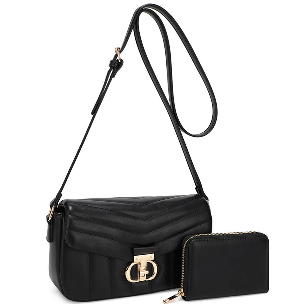 JOIA ACCESSORIES - Wholesale Crossbodytas - Dames - 2-IN-1 GEKWILTE ONTWERP CROSSBODY MET PORTEMONNEESET, ZS 207095