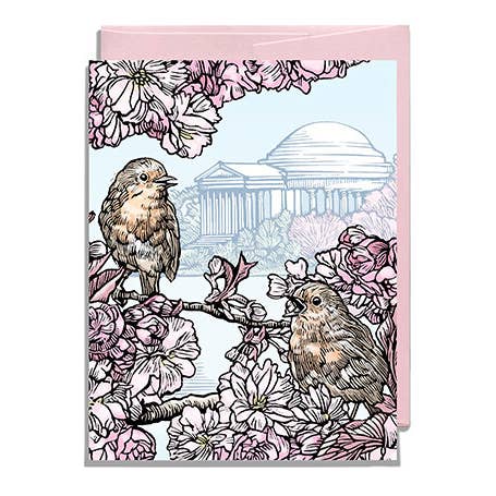 Enveloppe rose commémorative Jefferson pour la vente par Daniel Joseph Durkin Illustrations
