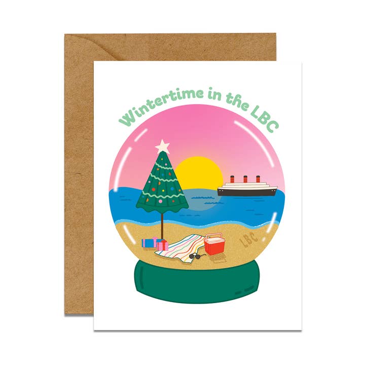 Vintertid i LBC Snöglob | Kaliforniska Helgkort för wholesale av No Yeah For Sure