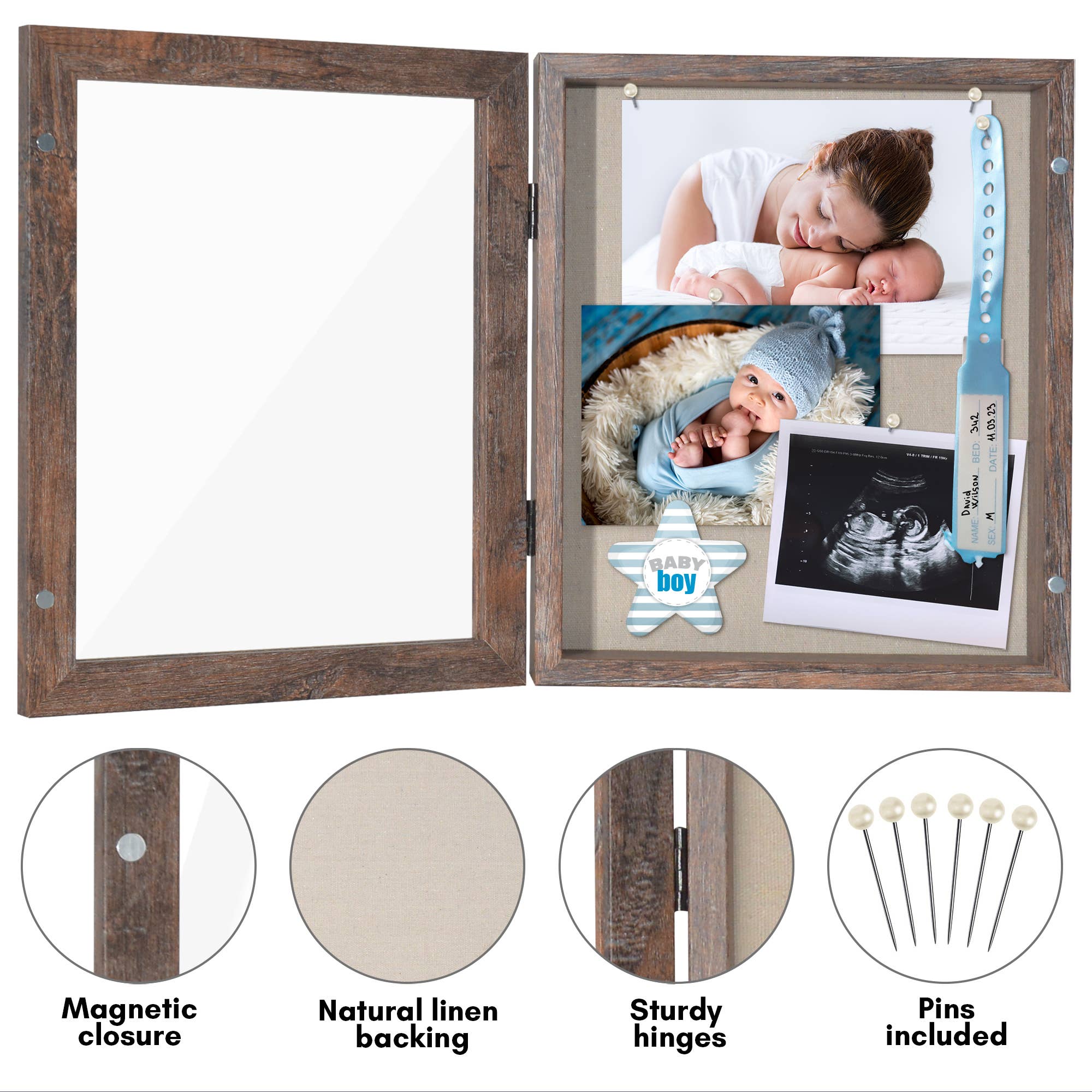 Americanflat - Wholesale Picture Frame - Americanflat Front Loading Shadow Box Frame for Keepsakes11