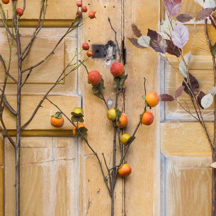 Park Hill Collection - Wholesale Artificial Plant - Persimmon Branch