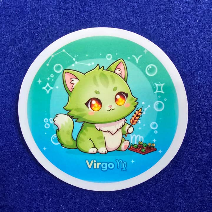 Zodiac Cat Vinyl Stickers – Cute Astrology Cats for wholesale by Designs by Mysh