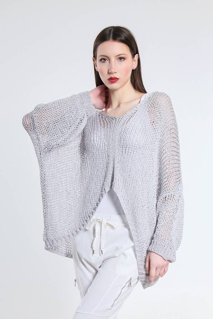 TINA Stephens Italy/Tees By Tina - Wholesale Knit Top - Women's - Adena Butterfly Open Knit Topper (BLS143)19