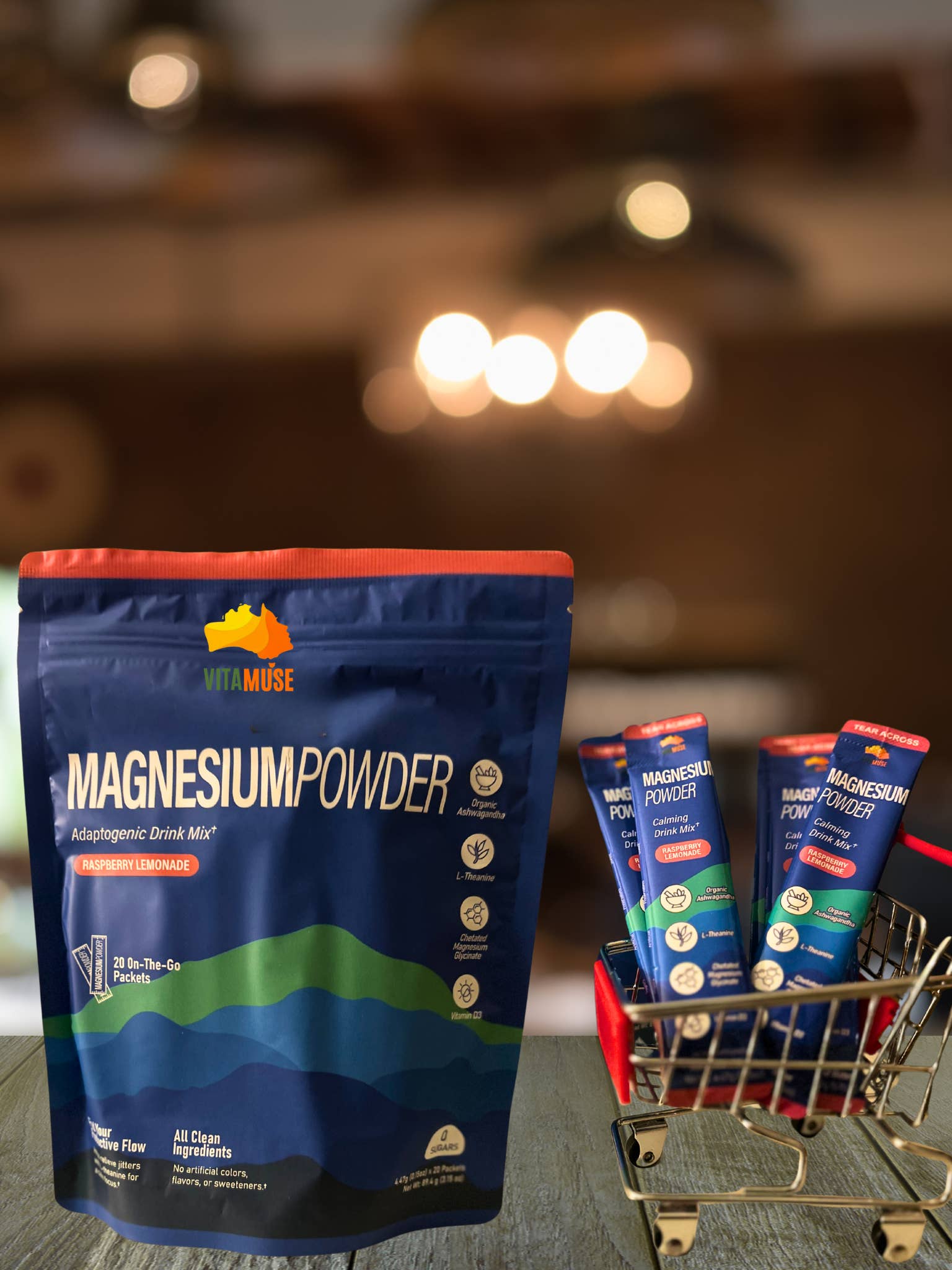 Muse Celtic Minerals LLC - Wholesale Powdered health drink - VITAMUSE Magnesium Powdered Drink Mix – Raspberry Lemonade