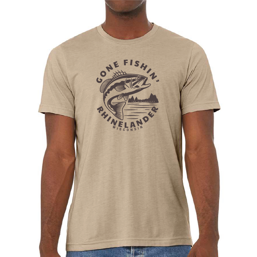 Vital Industries – Engroshandel T-shirt med print - Unisex – Gone Fishin' Your Town Unisex T-shirt, der kan tilpasses4