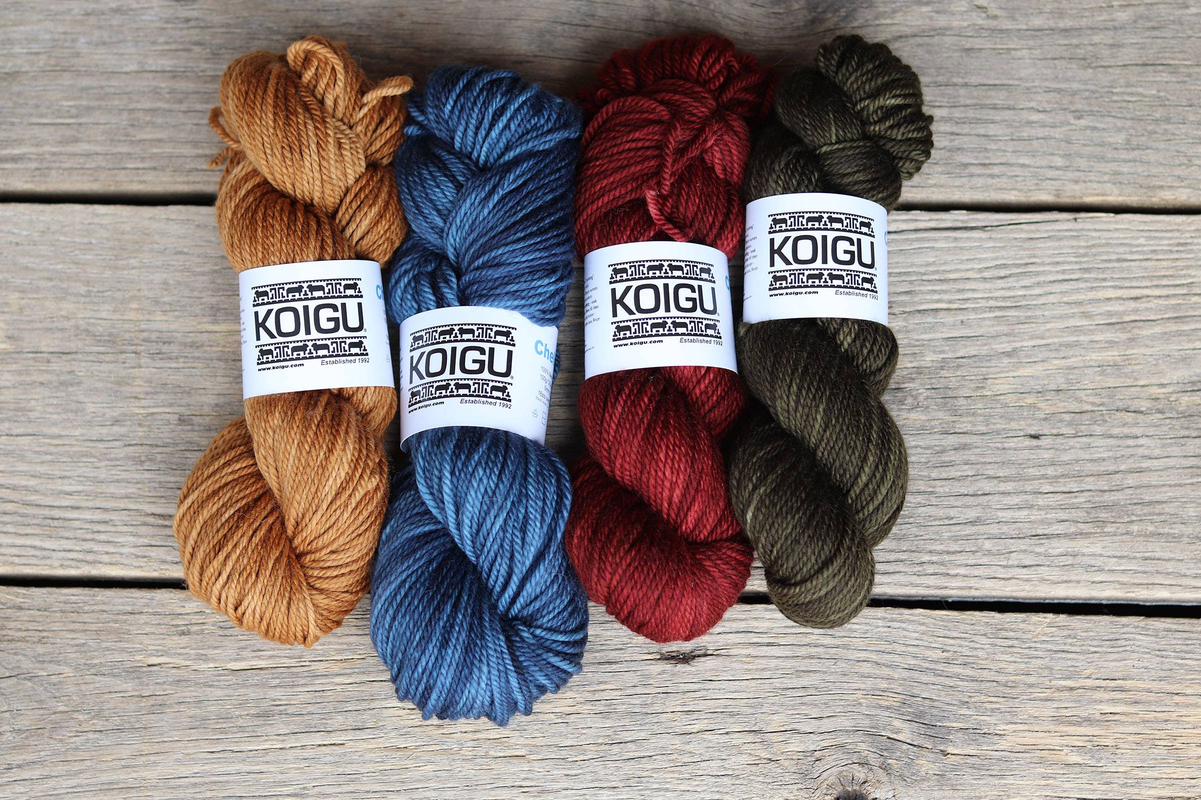 Koigu Wool Designs - Wholesale Yarn - Chelsea Aran Merino Yarn -group A33
