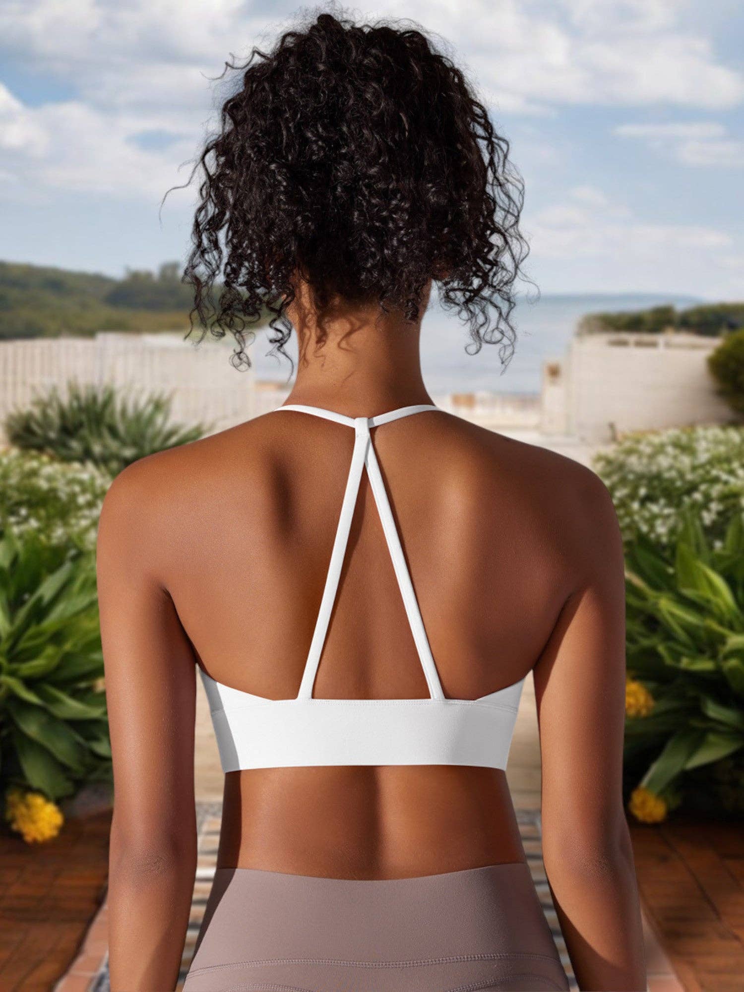 Active by Anna-Kaci – wholesale Sports bra – Women's – Strappy Back Sports Bra with Scoop Neckline7