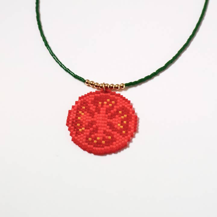Tomato Slice Necklace for wholesale by CLARAMING