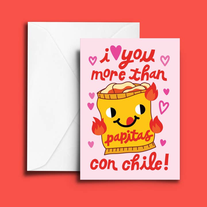 Papitas Greeting Card for wholesale by YayItzel