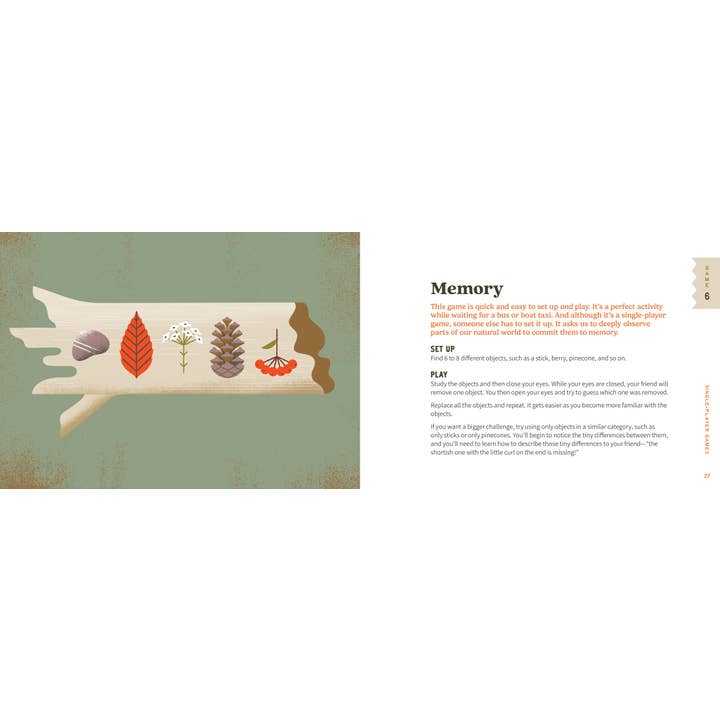 Mountaineers Books – Großhandel Fantasy-Roman – Spiele mit Stöcken, Steinen und Kiefernzapfen für die Natur7