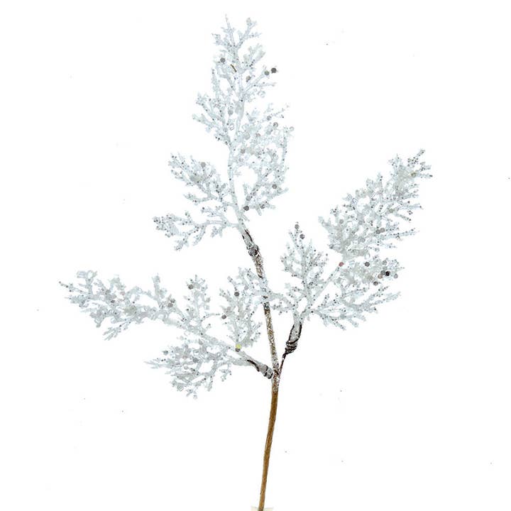 Kurt S. Adler, Inc. - Vente Décoration de Noël - PIC DE CÈDRE GLACÉ BLANC DE 12 PO