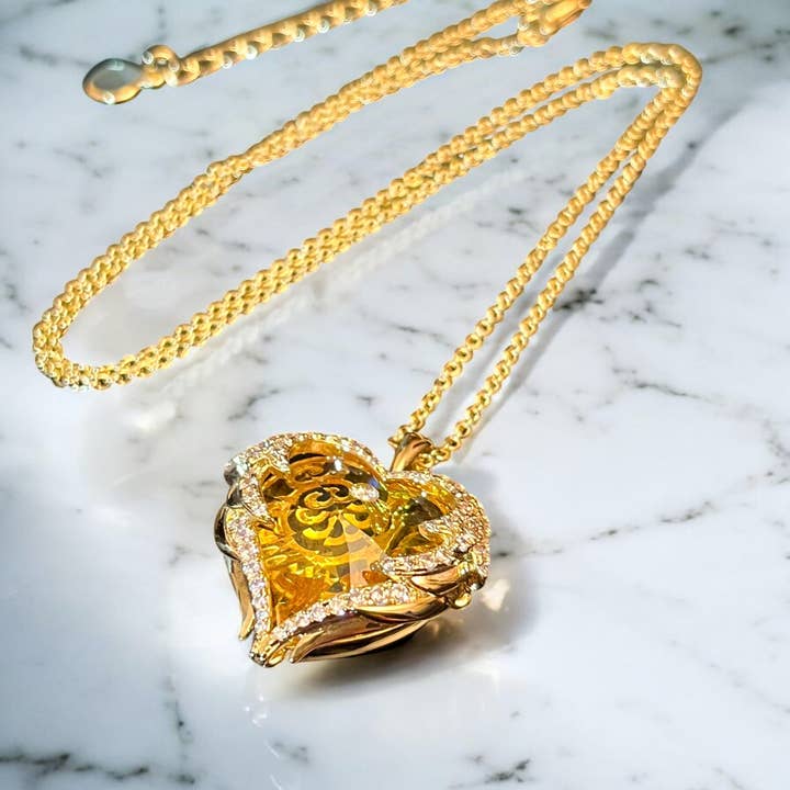 Hänge "CRISTAL 5" guld tjeckisk kristall för wholesale av TOURMALYN