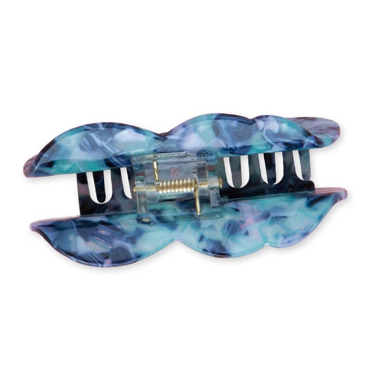 Sarah Hearts - Wholesale Hair Clip - Women's - Blue Yarn Skein Hair Claw Clip5