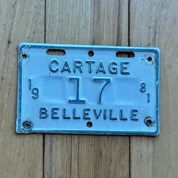1981 Ontario Cartage Belleville License Plate for wholesale by RusticPlates