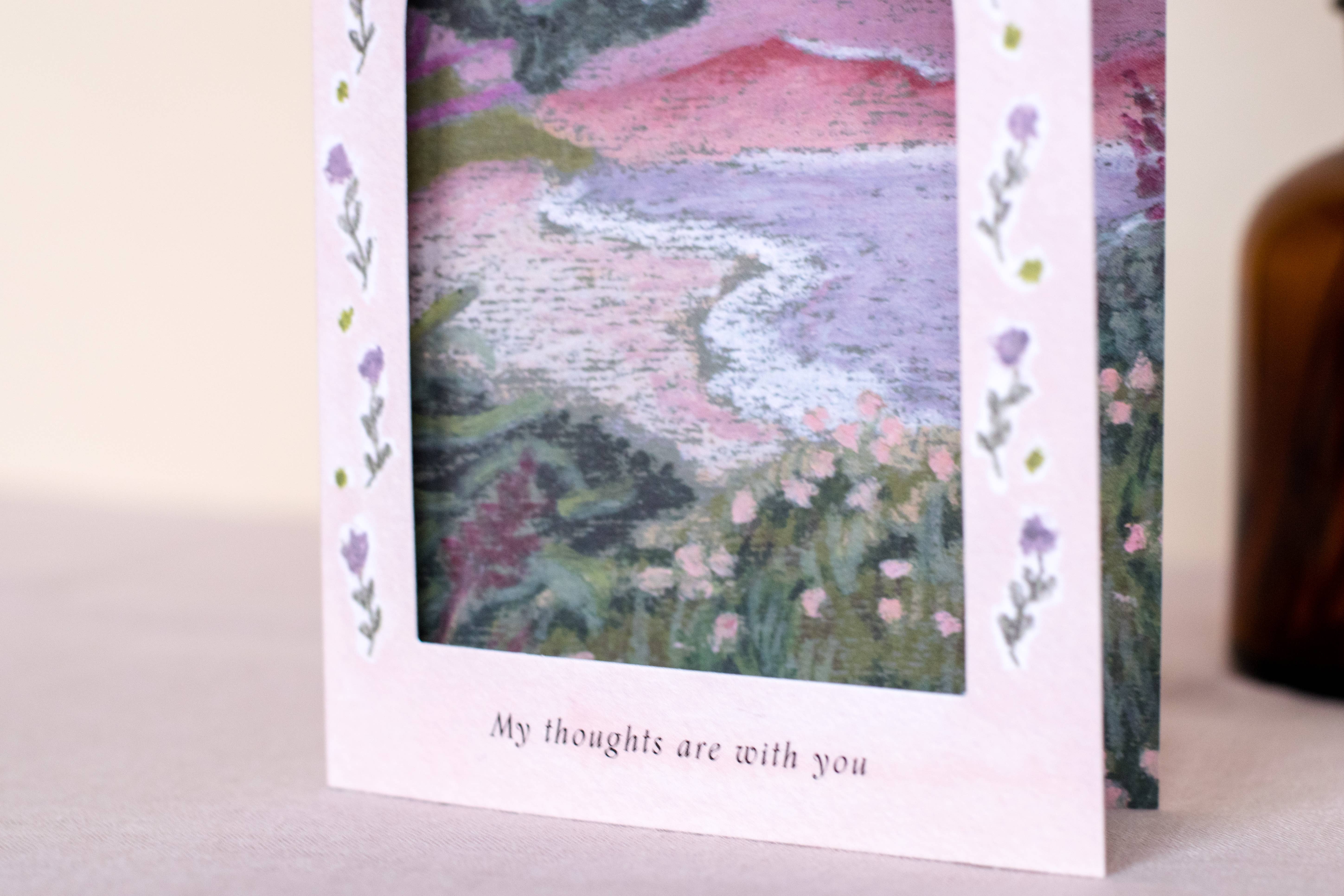 The Hidden Pearl Studio – wholesale Sympathy card – Thinking of you Arch Window Sympathy Card3