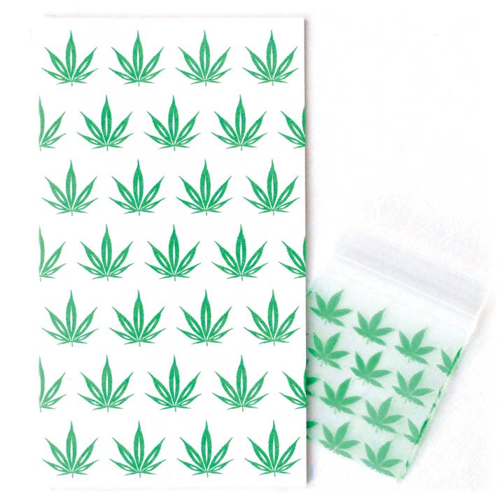 Pot Leaf Mini carte de boîtier avec sac de dime assorti pour la vente par Smitten Kitten
