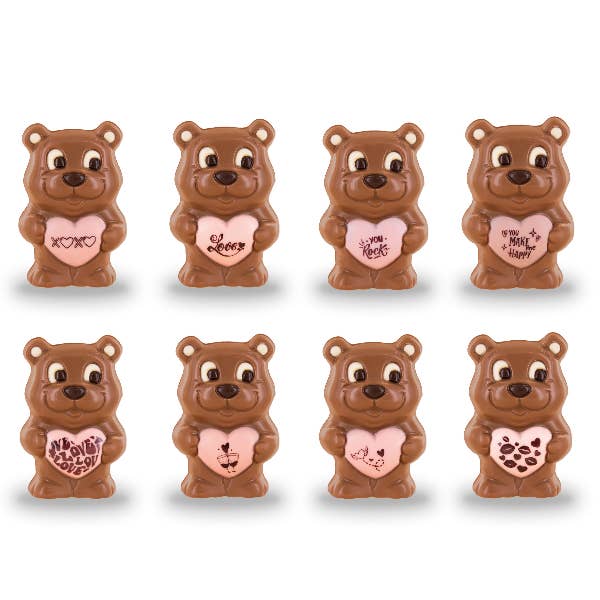 Stampo cioccolato orsetto cuore - 40g per la vendita all'ingrosso da parte di ADG Diffusion