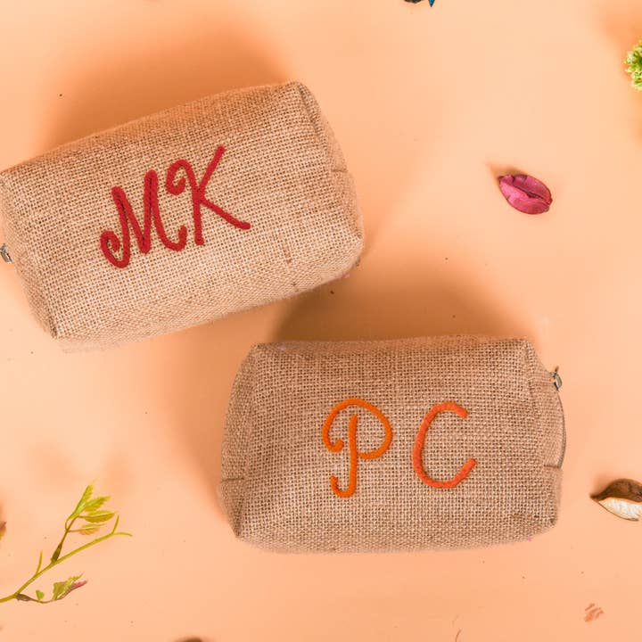 King Of Handmade - Wholesale Makeup/Cosmetic Bag - Personalized Makeup Bag - Cosmetic Bags - jute bags