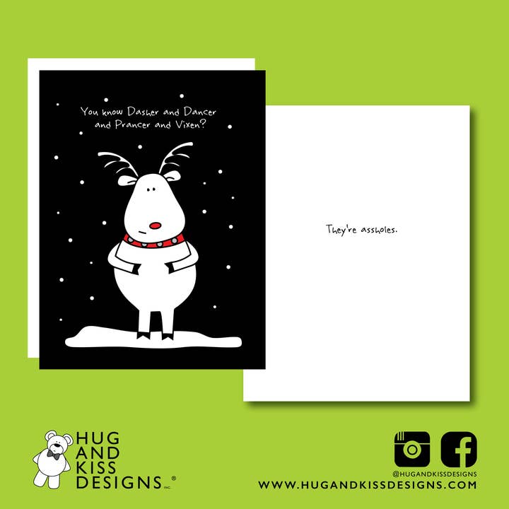 Working With Assholes Card for wholesale by Hug and Kiss Designs Inc.