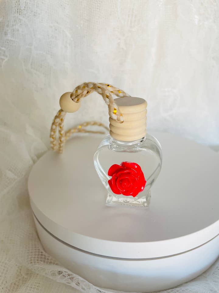 Röd Ros Bilfräschare | Alla Hjärtans Dag Aromadiffusor Hängare | Ren Doftande Bilfräschare 1 Enhet | Olika Dofter för wholesale av AZUCENA