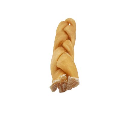 Dibo Pet Foods - Wholesale Pet Treats - Dog - Braided Beef Collagen Stick Natural - 6"1