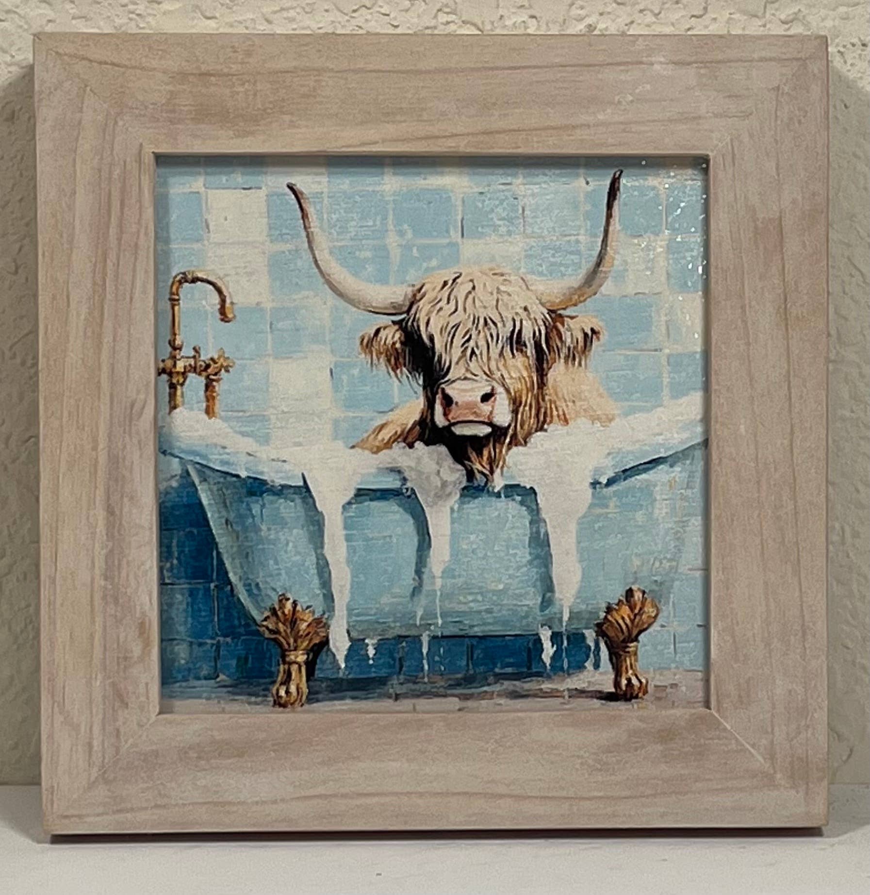 timber cove designs – Großhandel Wanddeko - Kind & Baby – Gerahmter Kunstdruck, Gerahmte Wandkunst, Kunst mit Hochlandrindern 4