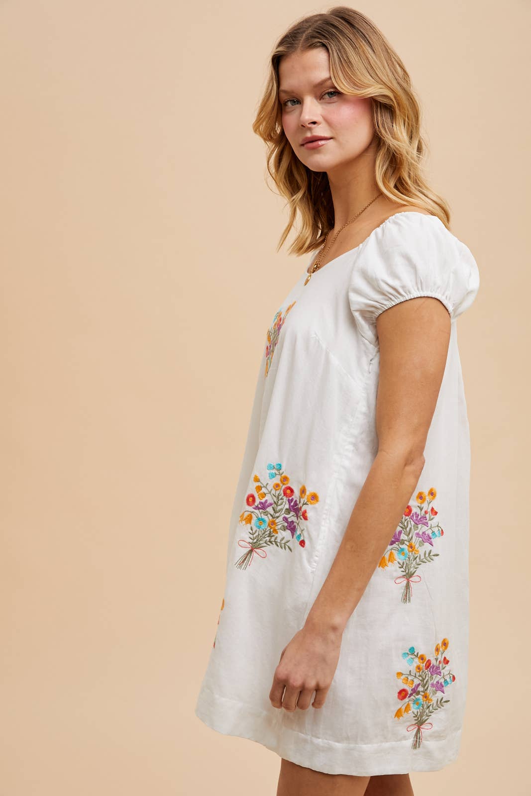 In Loom – Vestido - Mulher por atacado – VESTIDO MINI DE ALGODÃO BORDADO7