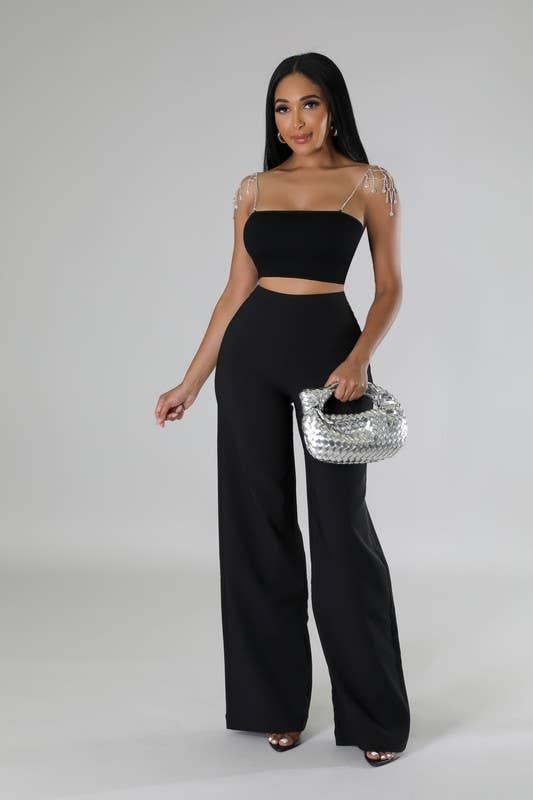 5besties inc – Engroshandel Bluse - Dame – Crop top med kædebånd5