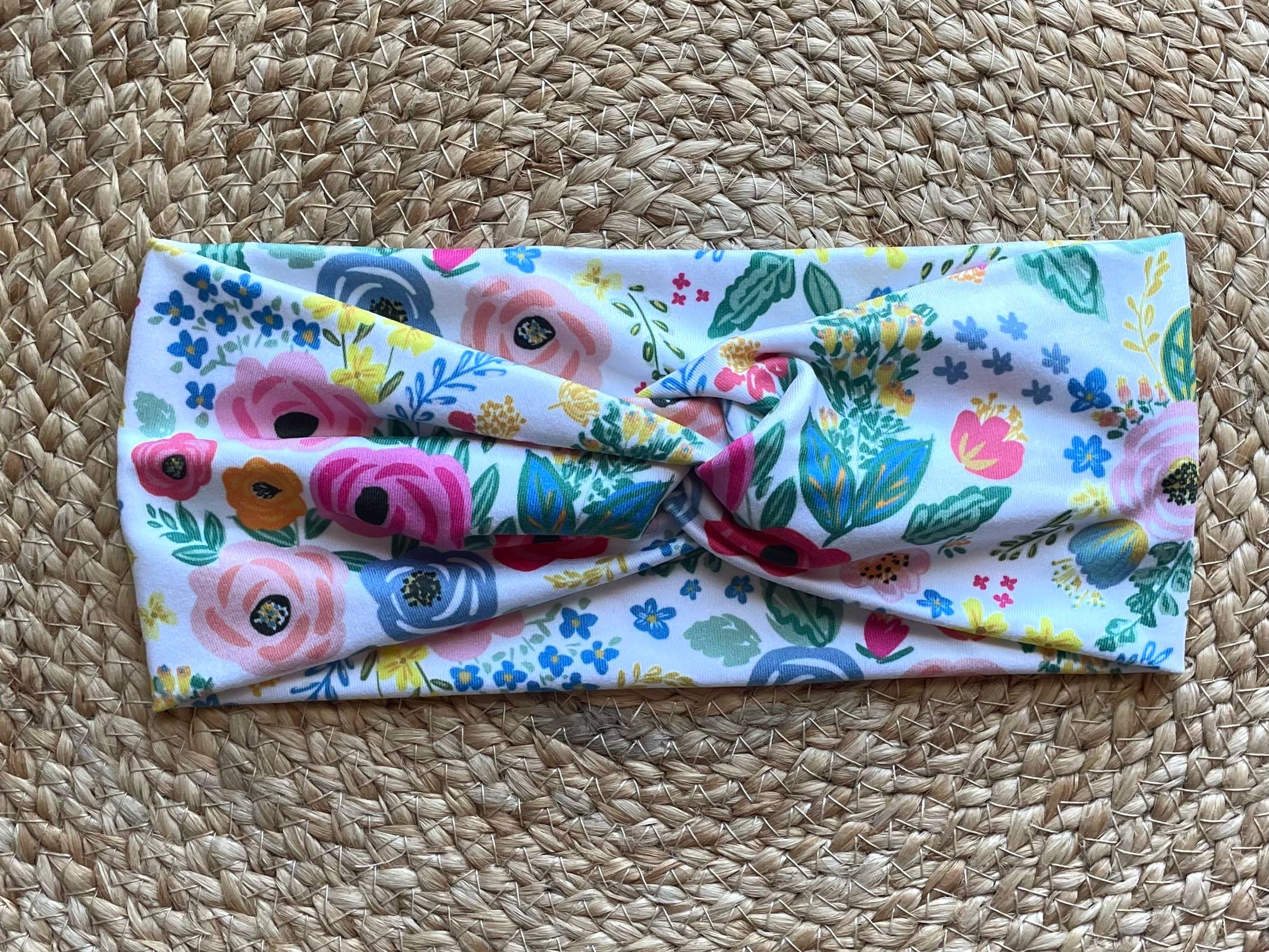 Designs by Rachel Joy - Wholesale Fashion Headband - Women's - Wonderland Garden White Knit Twist Headband1