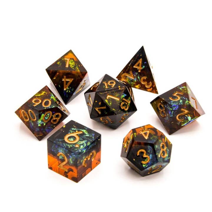 Archer's Dream | Sharp Edge Dice | 7-Polyhedral Set for wholesale by Tabletop Dominion Limited