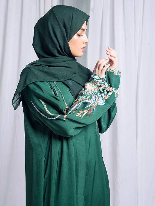 Multiple Color Lavish Green Abaya for wholesale on Faire1