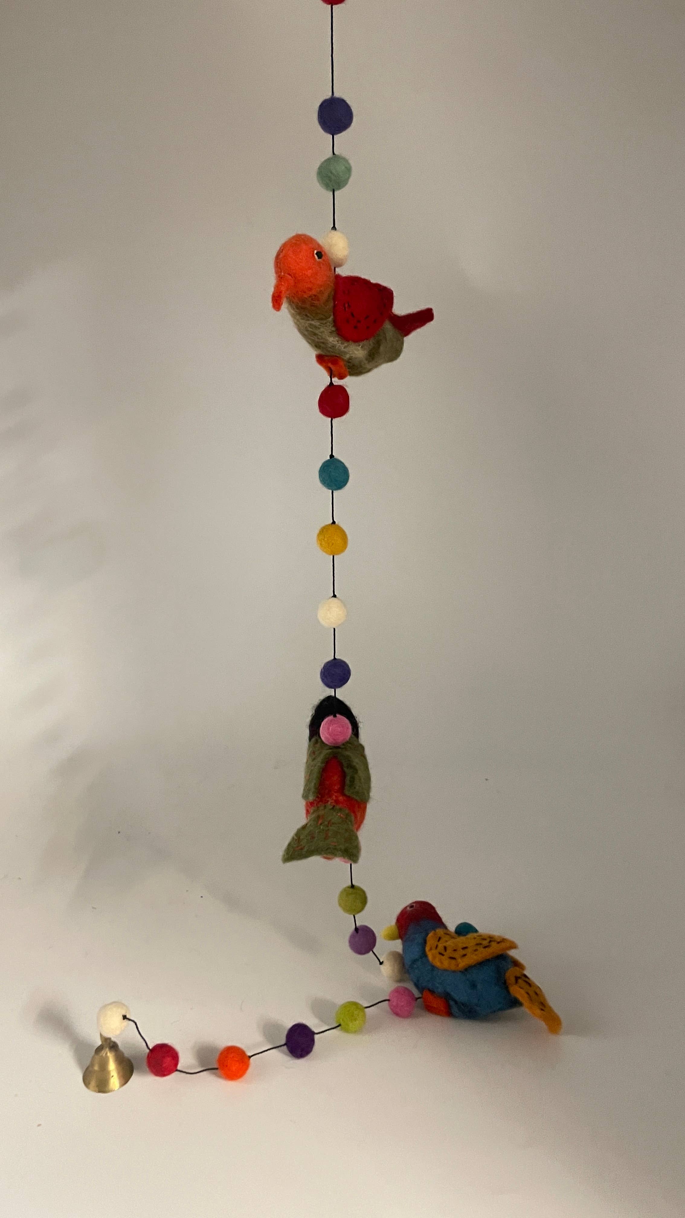 Funky Yak Ltd – wholesale Mobile – Handmade Felt Bird Mobile Room Decoration6